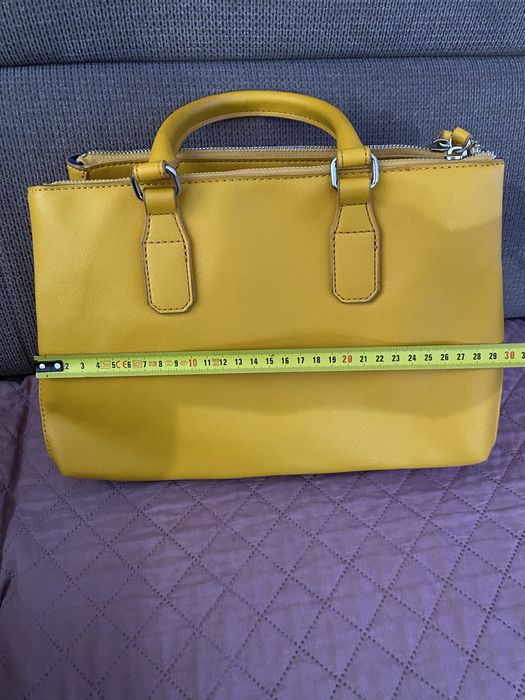 Дамска чанта Mango горчица