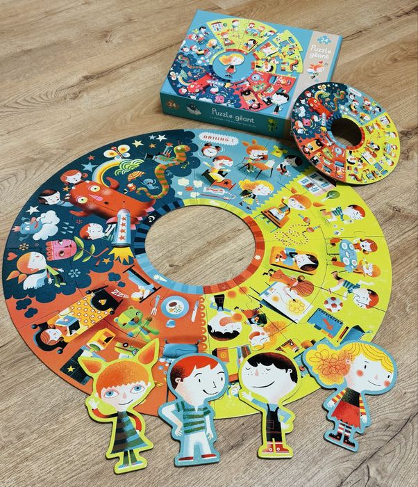 Djeco гигантски пъзел „Денят“ – като нов, идеален подарък