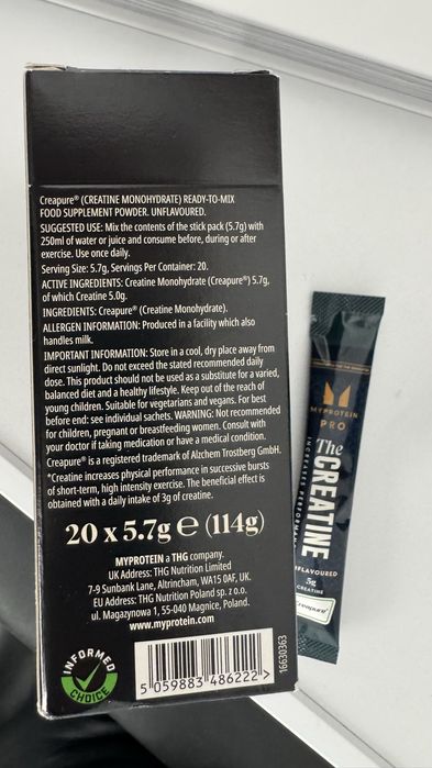 Myprotein PRO Creapure® креатин – 20 индивидуални дози