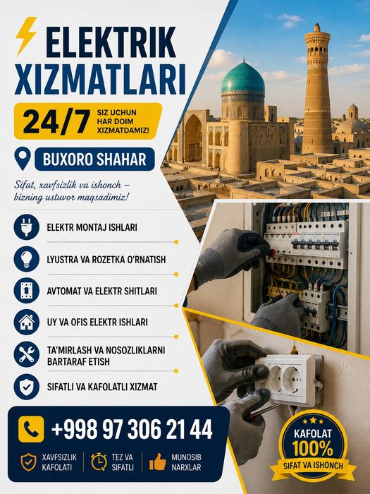 Elektrik Buxoro shahar 24/7