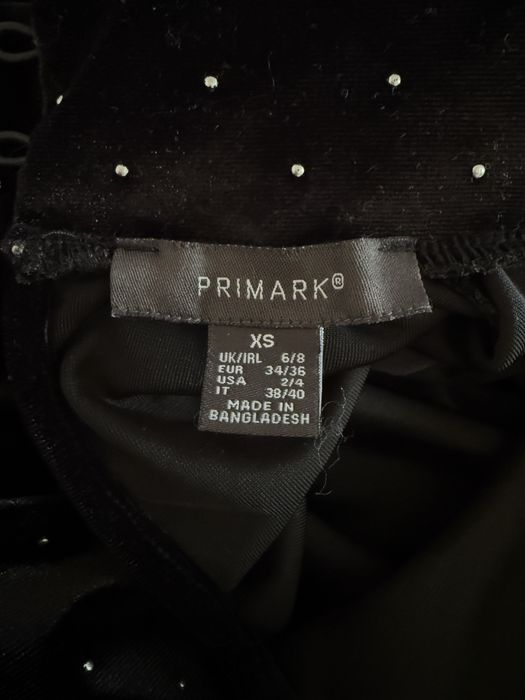 Кадифено боди Primark с камъчета – XS