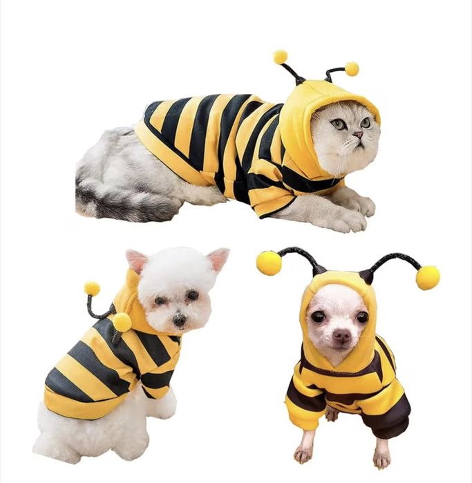Costum in forma de albine pentru pisici si catei