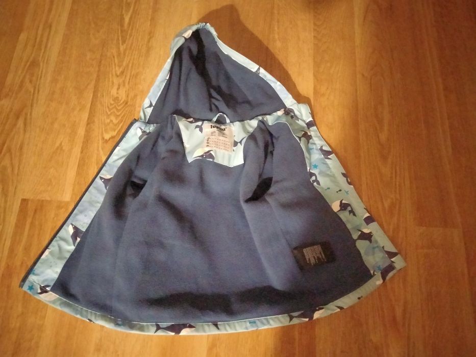 Jacheta de ploaie cu interior de fleece,masura 86/92