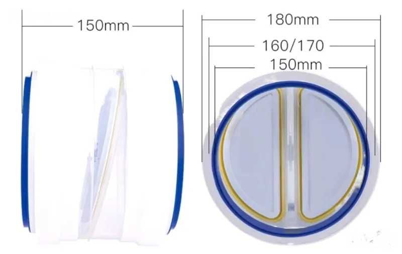 PVC Възвратна клапа за въздуховод над абсорбатор/аспиратор