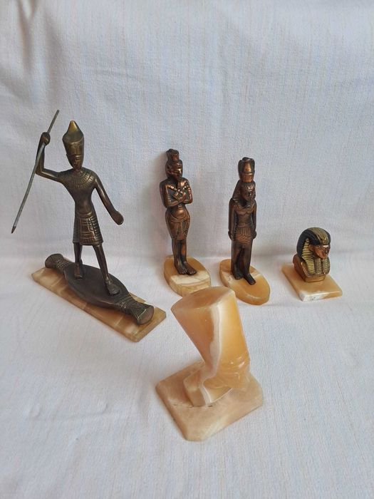 statueta egipteana bronz cupru onix
