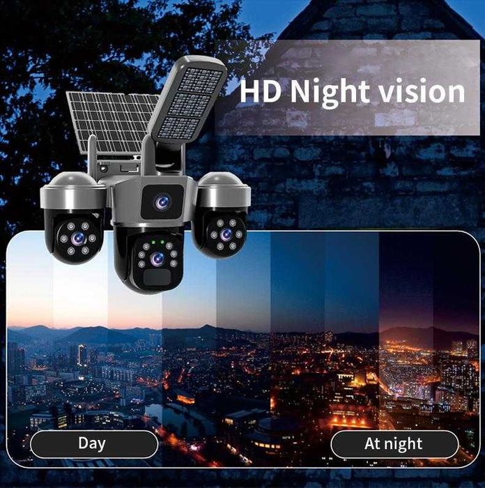 4G Тройна Smart Камера + Led лампа