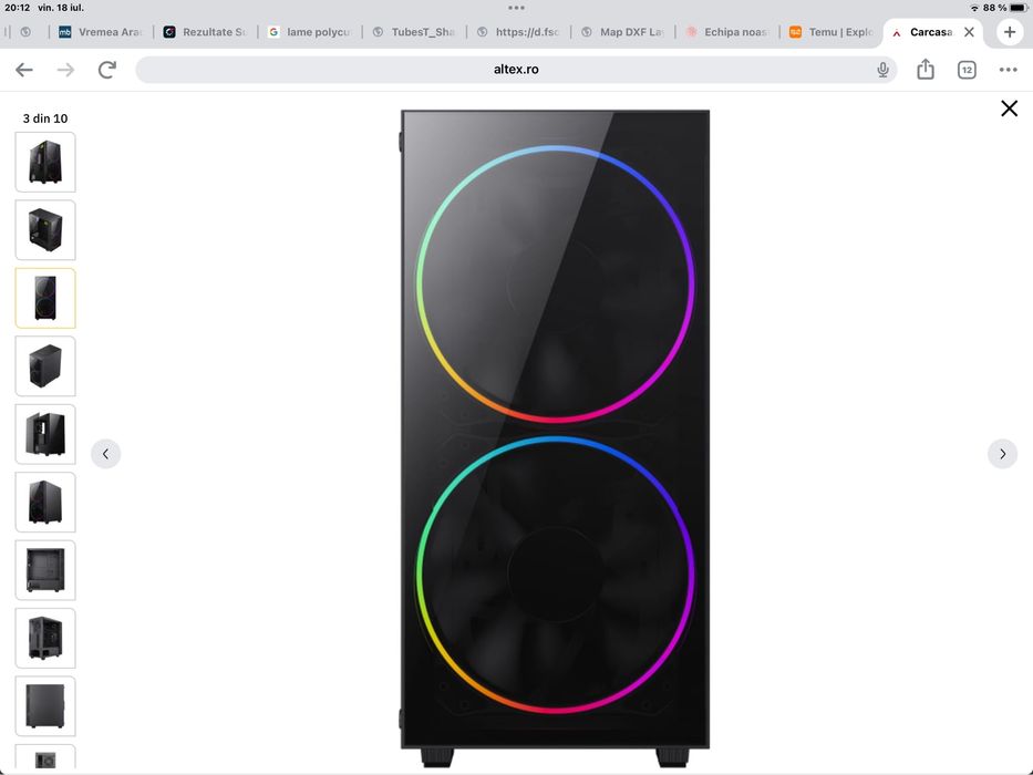 Carcasă Gamemax + sursă Aqiris 750w+răcire Aqiris 240 Aio