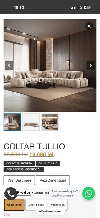 Colțar Divani Sofa NOU