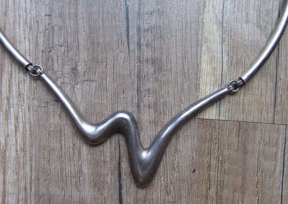 дамско сребърно колие с обеци