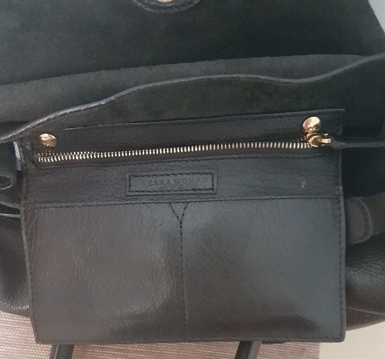 Geanta din piele naturala ZARA