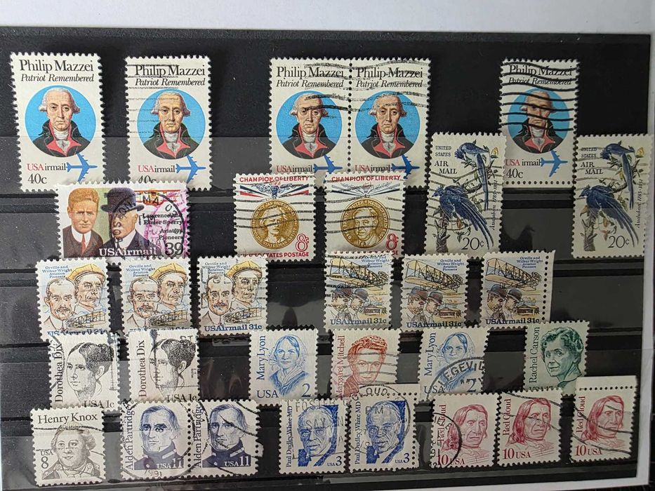 #001- Vand Mix lot 288 timbre SUA - Airmail, Elvis, steaguri, presedinti