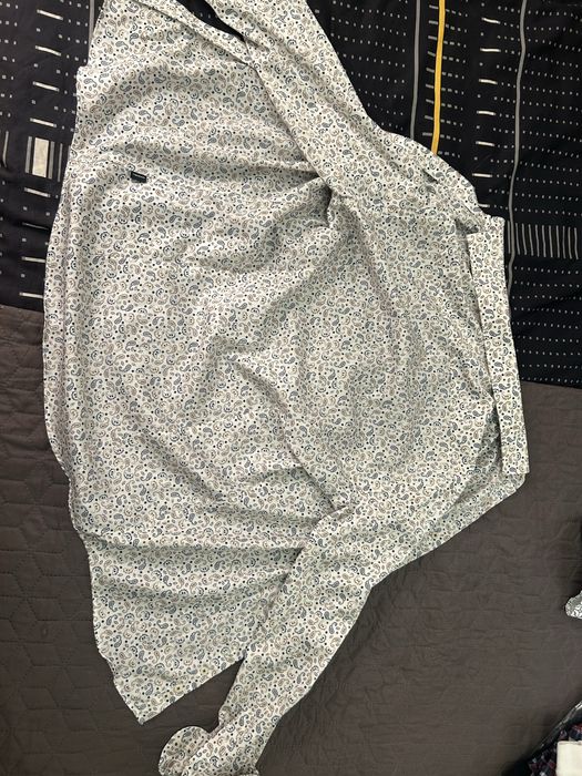 Риза на Teodor- Satin print stretch