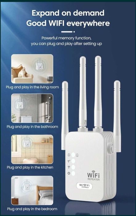 Repeater Dual Band Extender Wifi Amplificator Semnal Router