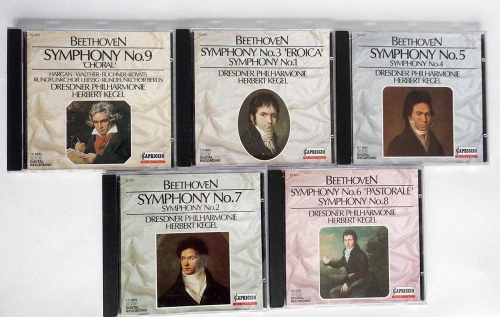 Продавам пълен комплект 5 CD с всички симфонии на Бетовен (№1–9)