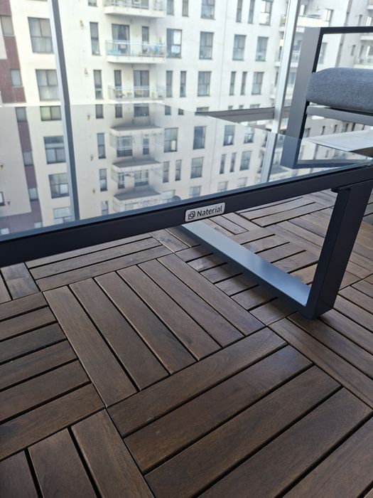 Vand masa terasa balcon sticla gri antracit