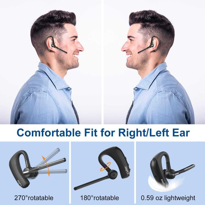 Bluetooth слушалка с двоен микрофон с шумопотискане за мобилен телефон