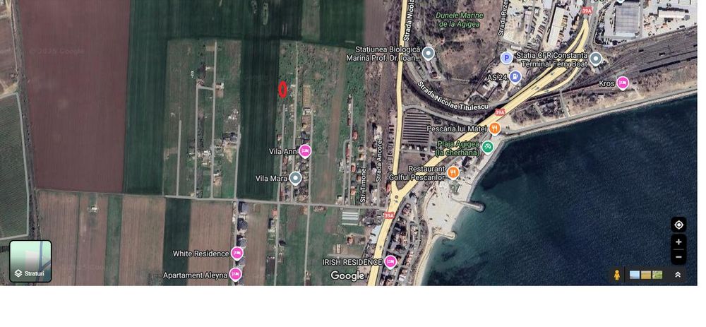 Teren de vânzare  500mp Agigea zona Roro