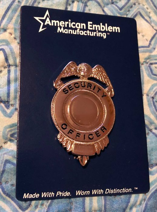 Insignă metalică Security Officer – American Emblem, colecție/uz