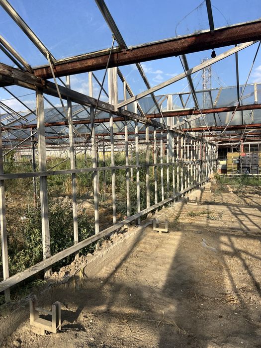 Оранжерия стъклена конструкция метал и оборудване