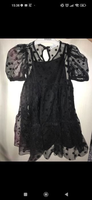 Платье чёрное и балетки  велюровые