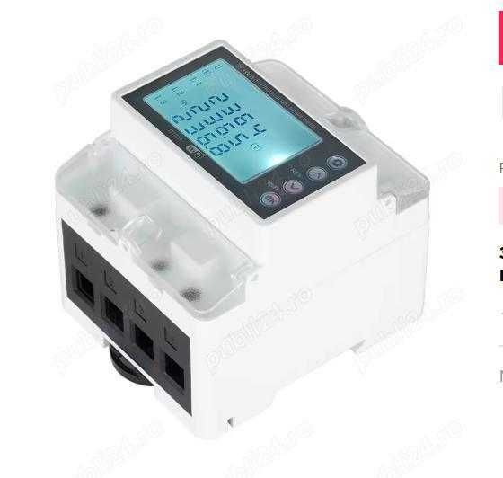 Contor trifazic, Wifi, aplicatie telefon, bidirectional, protectie suprasarcina - 100A