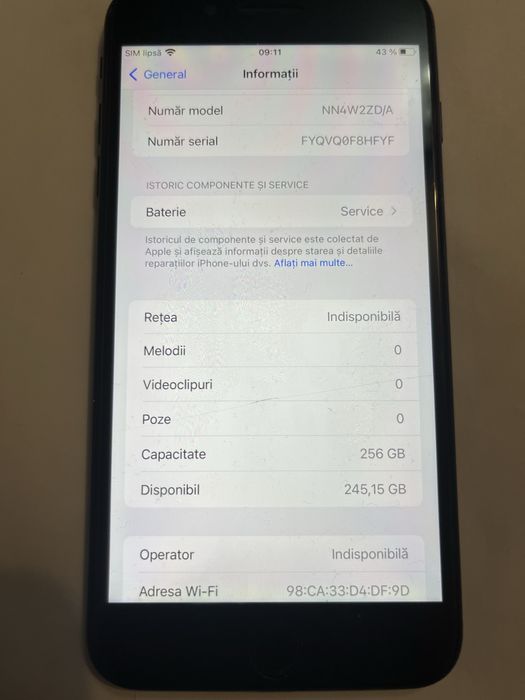 Iphone 7 plus 256 Gb 77% baterie,functional perfect