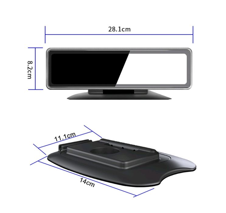 Cameră auto DVR cameră panoramică 360°, ecran tactil 12 inch, 4 canale