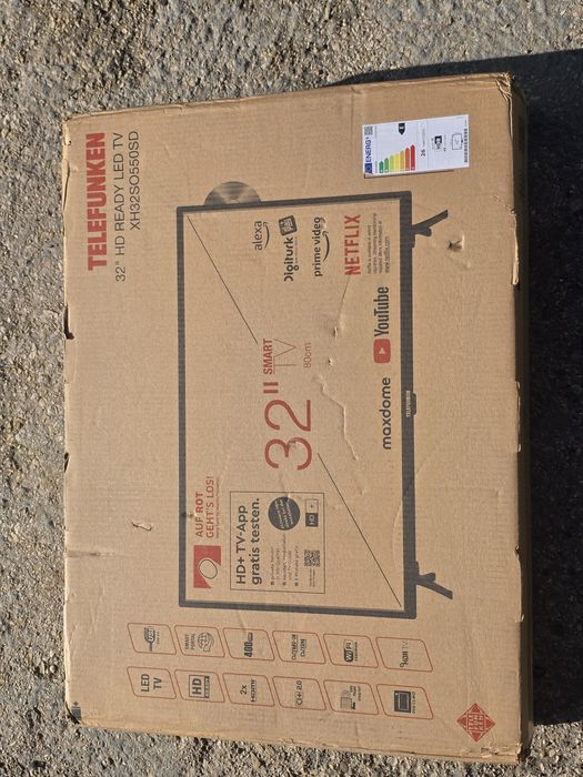 Televizor Smart Telefunken 32 inch, HD, HDR, Tuner triplu, 80cm, NOU