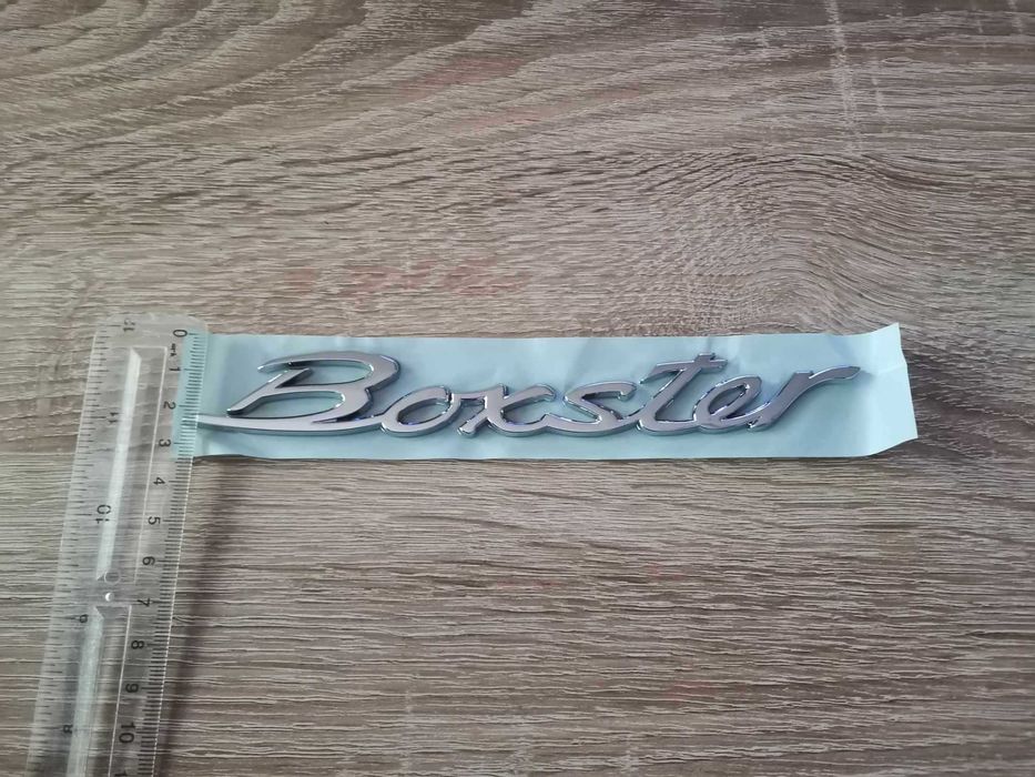 Порше Porsche Boxster сребрист надпис емблема