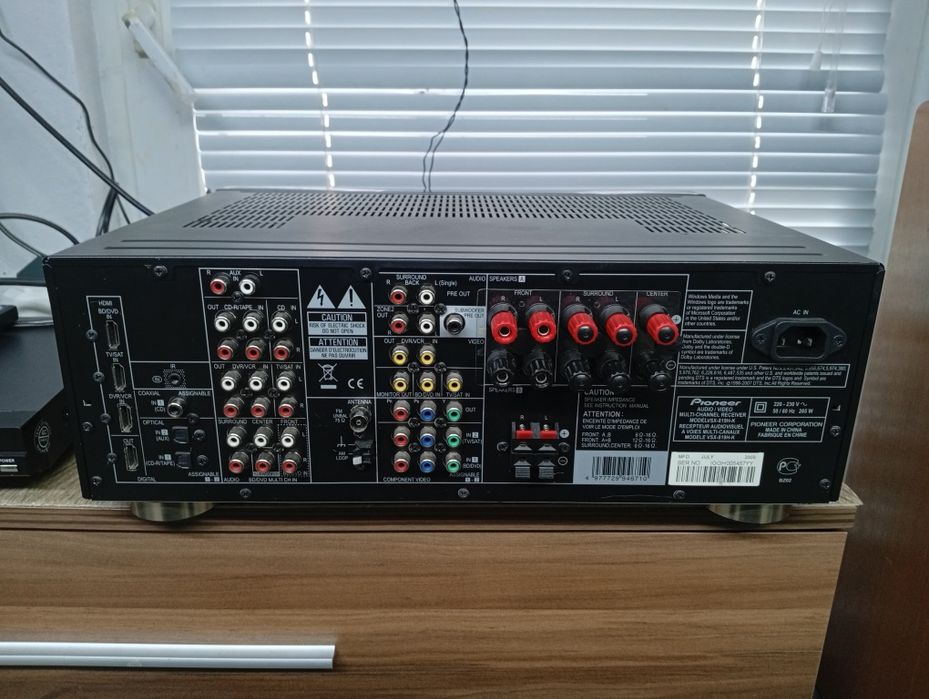 5.1 канален ресивър Pioneer vsx-819 USB hdmi