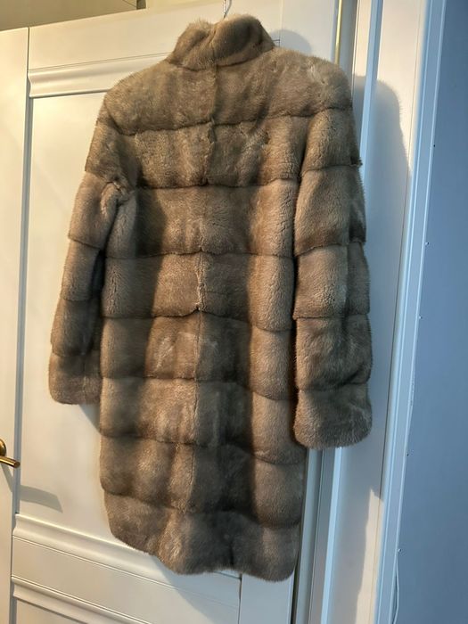 Голубая норка шуба