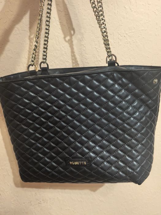 Естествена кожа чанта musette