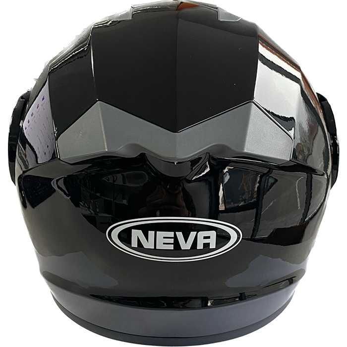 Каска за мотор Модуларна черна гланц -2402А