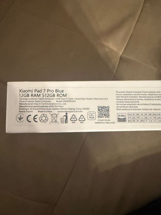 Tableta Xiaomi Pad 7 Pro Blue 12/512 GB Sigilata