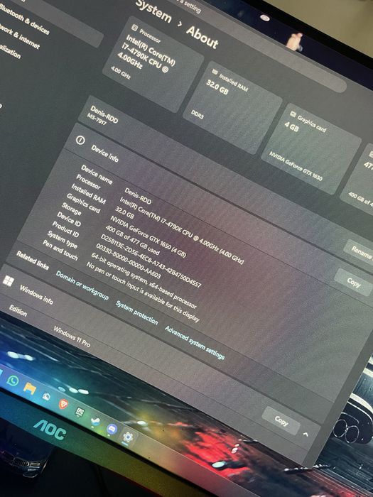 Vând PC Gaming complet + monitor 240Hz + periferice