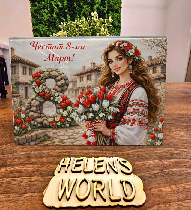 Стъклена дъска за рязане в кухнята персонализирана