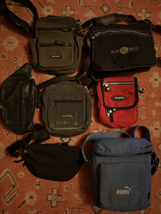 lot de borsete, puma albastra si alte modele sport etc