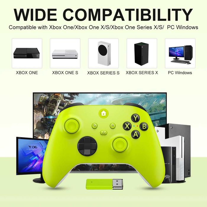Безжичен Xbox контролер 2.4 GHz – жълт