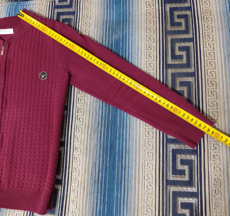 Кофта бордовая на замке до 9 лет