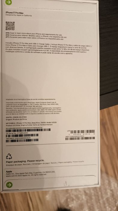 Срочно продам iPhone 17 Pro Max . 256