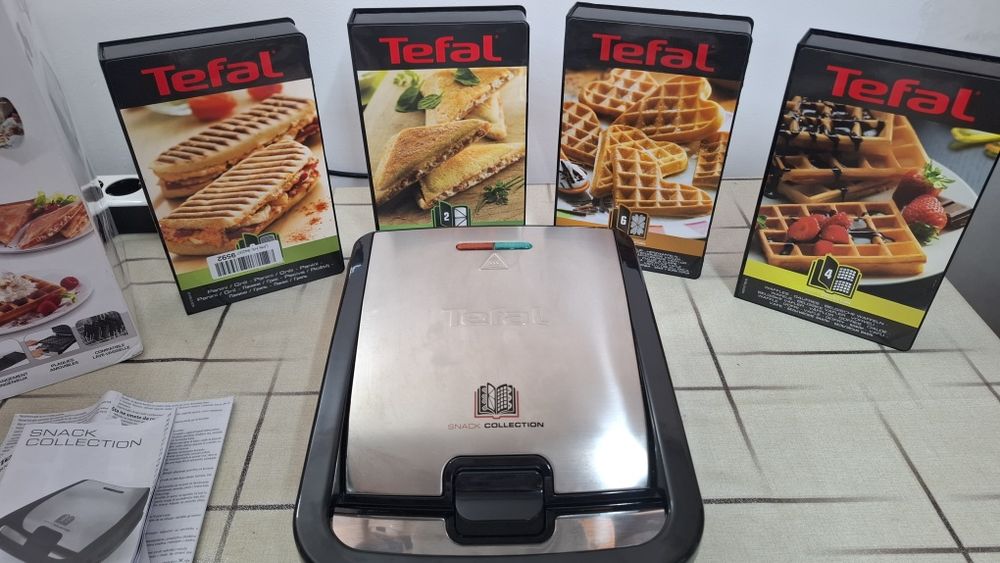 Tefal Snack Collection SW852,Тостер грил,сандвич,Гофрети,700W,4 плочи