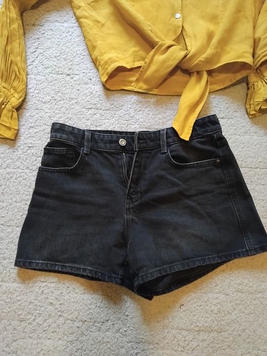 Сет ленена риза и дънкови панталонки ZARA