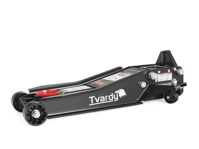 Хидравличен крик с двоен цилиндър тип крокодил, нисък с повдигач 2/3 т