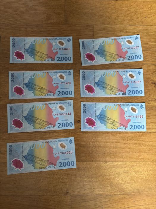 Bancnote 2000 lei eclipsa solara 1999