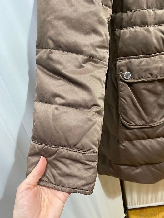 Палто с пух Red Valentino в кафеникаво каки