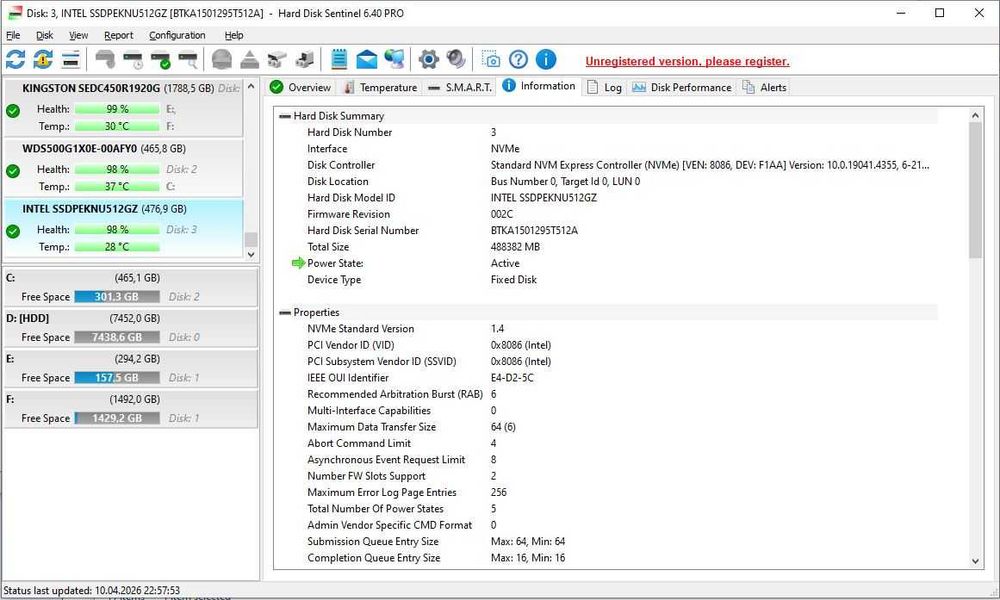 SSD Intel 670p, 512GB, M.2 PCIe 3.0 x4