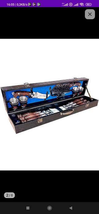 GRILLS-FACTORY Шашлычный набор подарочный в кейсе