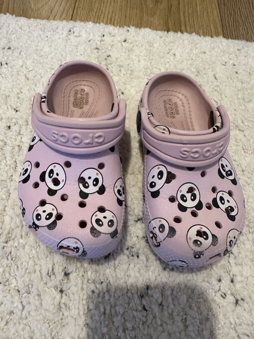 Crocs mov cu ursi panda - copii C8 - 24-25