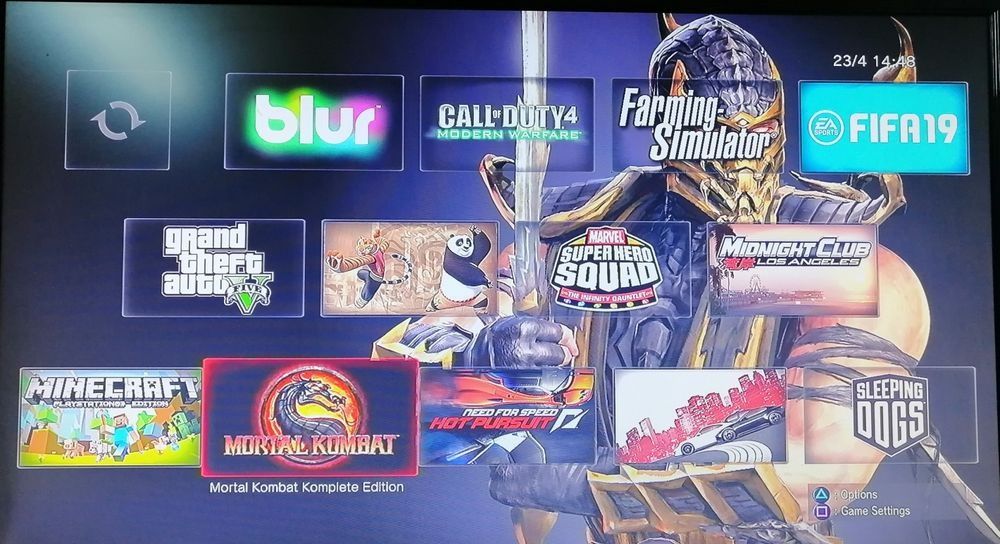 PS 3 SuperSlim Full Fifa19 Gta5 Minecraft M Kombat Spiderman joc top