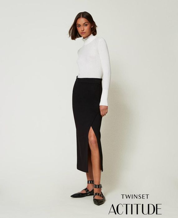 Черна дълга  пола Twinset, размер 46/L 48 L/XL,50 XL,нова с етикет!